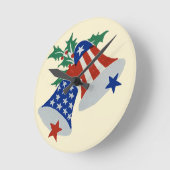 Amerikaanse vlag Amerikaanse patriottische kerst k Ronde Klok (Hoek)
