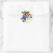 Amerikaanse vlag Amerikaanse patriottische kerst k Ronde Sticker (Tas)