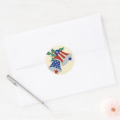 Amerikaanse vlag Amerikaanse patriottische kerst k Ronde Sticker (Envelop)