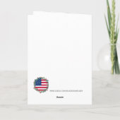 Amerikaanse vlag Amerikaanse patriottische kerstkr Feestdagen Kaart (Achterkant)