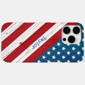 Amerikaanse vlag Amerikaanse patriottische roestkr Case-Mate iPhone Case (Achterkant (horizontaal))