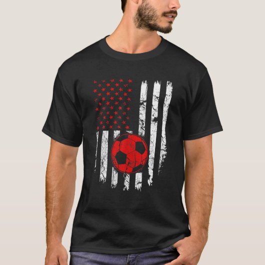 Amerikaanse vlag Amerikaanse Patriottische Sport L T-shirt (Voorkant)