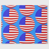 Amerikaanse vlag Amerikaanse Patriottische Sterren Cadeaupapier (Vlak)