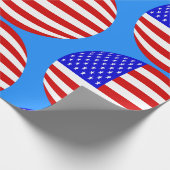 Amerikaanse vlag Amerikaanse Patriottische Sterren Cadeaupapier (Hoek)