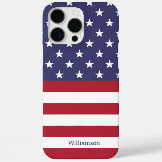 Amerikaanse vlag Amerikaanse patriottische sterren iPhone 16 Pro Max Hoesje