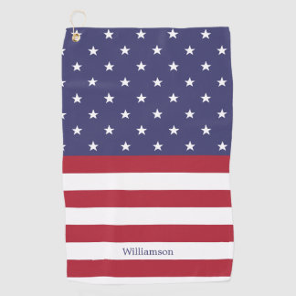 Amerikaanse vlag Amerikaanse patriottische sterren Golfhanddoek