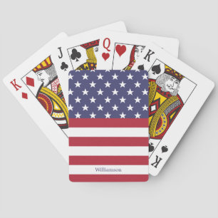 Amerikaanse vlag Amerikaanse patriottische sterren Pokerkaarten