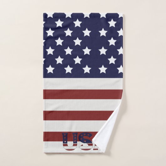 Amerikaanse vlag Amerikaanse patroonpatroon Bad Handdoek (Handdoek)