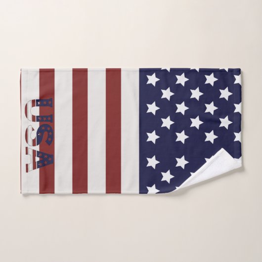 Amerikaanse vlag Amerikaanse patroonpatroon Bad Handdoek (Handdoek)