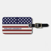 Amerikaanse vlag Amerikaanse patroonpatroon Bagagelabel (Voorkant horizontaal)