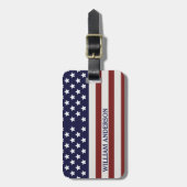 Amerikaanse vlag Amerikaanse patroonpatroon Bagagelabel (Voorkant verticaal)
