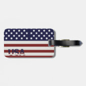 Amerikaanse vlag Amerikaanse patroonpatroon Bagagelabel (Achterkant horizontaal)