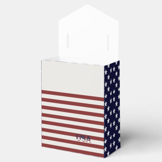 Amerikaanse vlag Amerikaanse patroonpatroon Bedankdoosjes (Geopend)