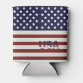 Amerikaanse vlag Amerikaanse patroonpatroon Blikjeskoeler (Voorkant)