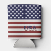 Amerikaanse vlag Amerikaanse patroonpatroon Blikjeskoeler (Achterkant)