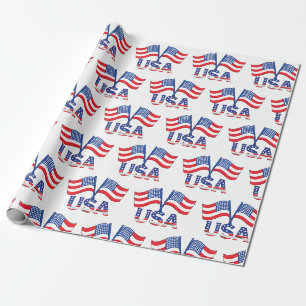 Amerikaanse vlag Amerikaanse patroonpatroon Cadeaupapier