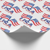 Amerikaanse vlag Amerikaanse patroonpatroon Cadeaupapier (Hoek)