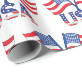 Amerikaanse vlag Amerikaanse patroonpatroon Cadeaupapier (Rol Hoek)