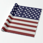 Amerikaanse vlag Amerikaanse patroonpatroon Cadeaupapier (Uitgerold)