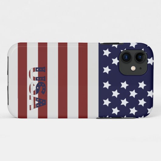 Amerikaanse vlag Amerikaanse patroonpatroon Case-Mate iPhone Case (Achterkant (horizontaal))
