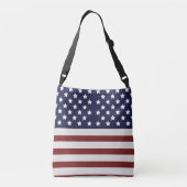 Amerikaanse vlag Amerikaanse patroonpatroon Crossbody Tas (Achterkant)