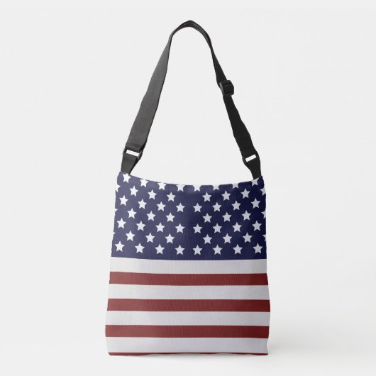 Amerikaanse vlag Amerikaanse patroonpatroon Crossbody Tas (Voorkant)