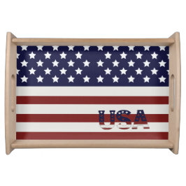 Amerikaanse vlag Amerikaanse patroonpatroon Dienblad