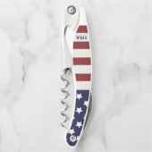 Amerikaanse vlag Amerikaanse patroonpatroon Kurkentrekker (Voorkant)