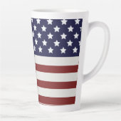 Amerikaanse vlag Amerikaanse patroonpatroon Latte Mok (Rechts)