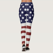 Amerikaanse vlag Amerikaanse patroonpatroon Leggings (Achterkant)