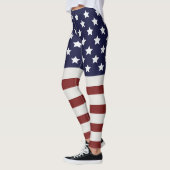 Amerikaanse vlag Amerikaanse patroonpatroon Leggings (Links)