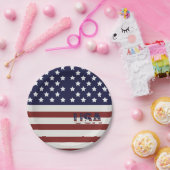 Amerikaanse vlag Amerikaanse patroonpatroon Papieren Bordje (Feest)