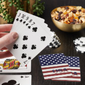 Amerikaanse vlag Amerikaanse patroonpatroon Pokerkaarten (Insitu)