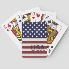 Amerikaanse vlag Amerikaanse patroonpatroon Pokerkaarten
