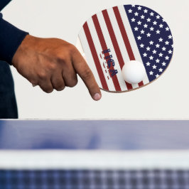 Amerikaanse vlag Amerikaanse patroonpatroon Tafeltennisbatje