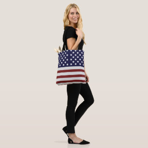 Amerikaanse vlag Amerikaanse patroonpatroon Tote Bag