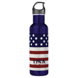 Amerikaanse vlag Amerikaanse patroonpatroon Waterfles