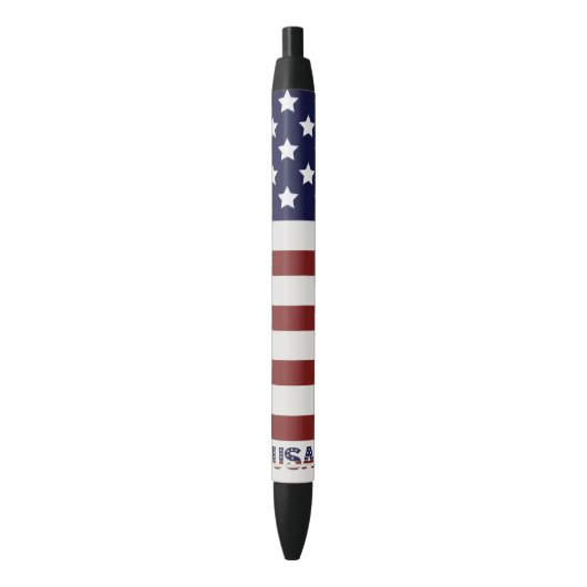 Amerikaanse vlag Amerikaanse patroonpatroon Zwarte Inkt Pen (Voorkant Verticaal)
