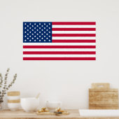 Amerikaanse vlag Amerikaanse Poster van Amerikaans (Keuken)