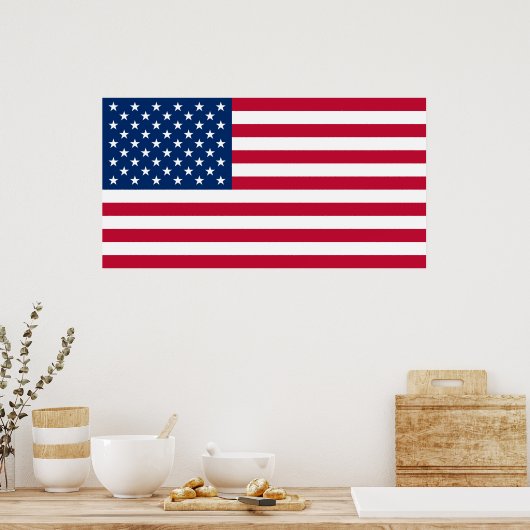 Amerikaanse vlag Amerikaanse Poster van Amerikaans (Keuken)