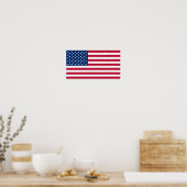 Amerikaanse vlag Amerikaanse Poster van Amerikaans (Keuken)