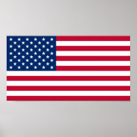 Amerikaanse vlag Amerikaanse Poster van Amerikaans