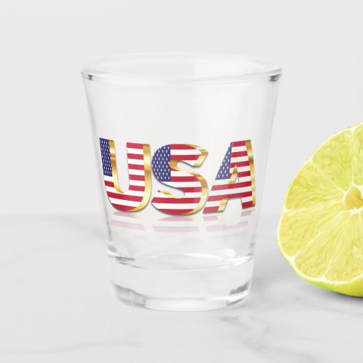 Amerikaanse vlag Amerikaanse Shot Glas (Voorkant)