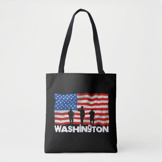  Amerikaanse vlag Amerikaanse stad Washington Tote Bag (Voorkant)