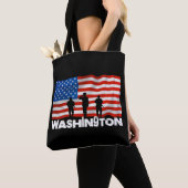  Amerikaanse vlag Amerikaanse stad Washington Tote Bag (Dichtbij)