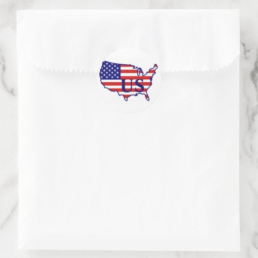 Amerikaanse vlag Amerikaanse Sticker 2 (Tas)