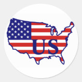 Amerikaanse vlag Amerikaanse Sticker 2 (Voorkant)