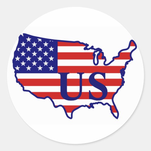 Amerikaanse vlag Amerikaanse Sticker 2 (Voorkant)