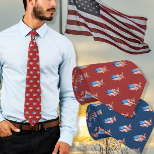 Amerikaanse vlag Amerikaanse strips en stripes pat Stropdas
