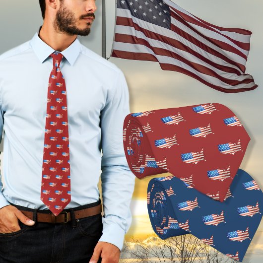 Amerikaanse vlag Amerikaanse strips en stripes pat Stropdas